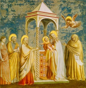 giotto presentation in the temple