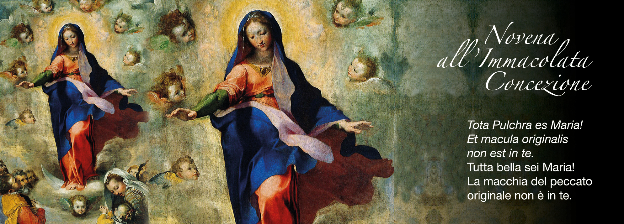 Maria es. Tota pulchra es. Murillo Bartolome immaculate conception of the Venerables sacredotes.
